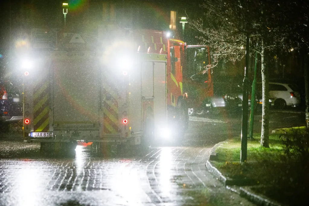 Larm om brand i trapphus