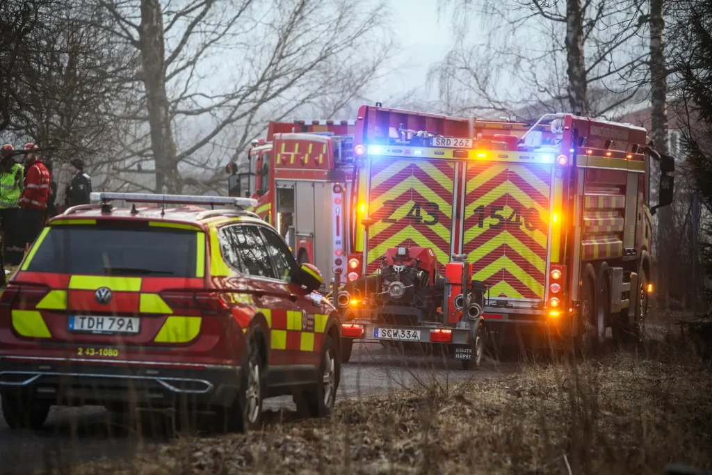 Larm om villabrand i Taberg