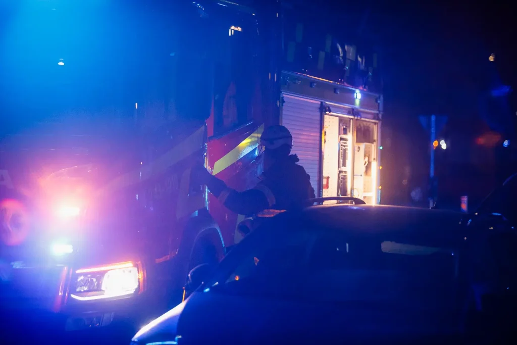 Larm om brand i restaurang