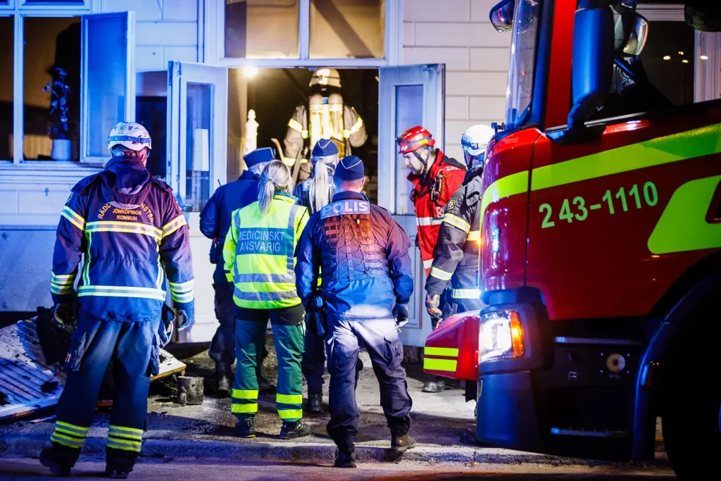 Larm om brand i restaurang