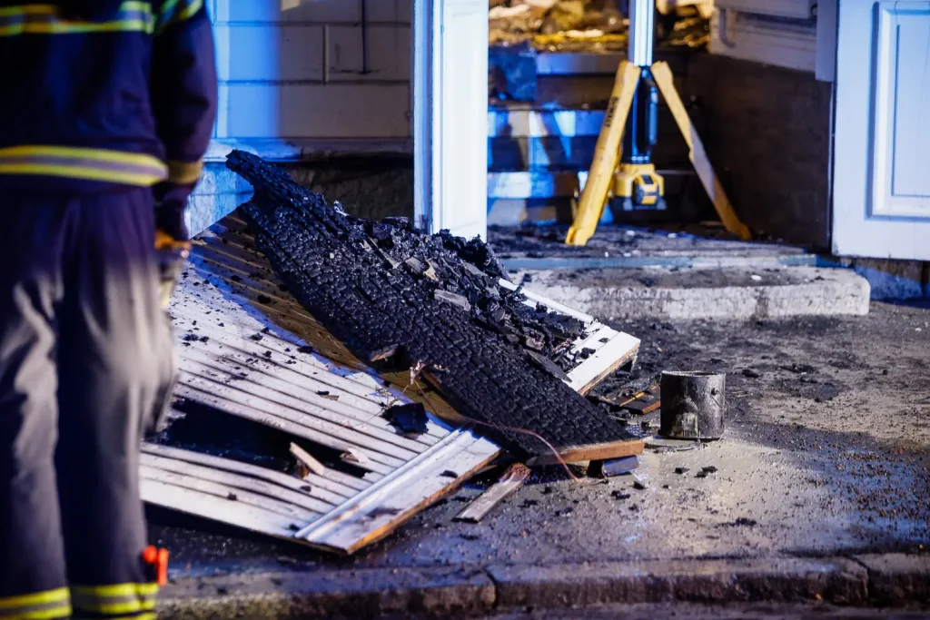 Larm om brand i restaurang