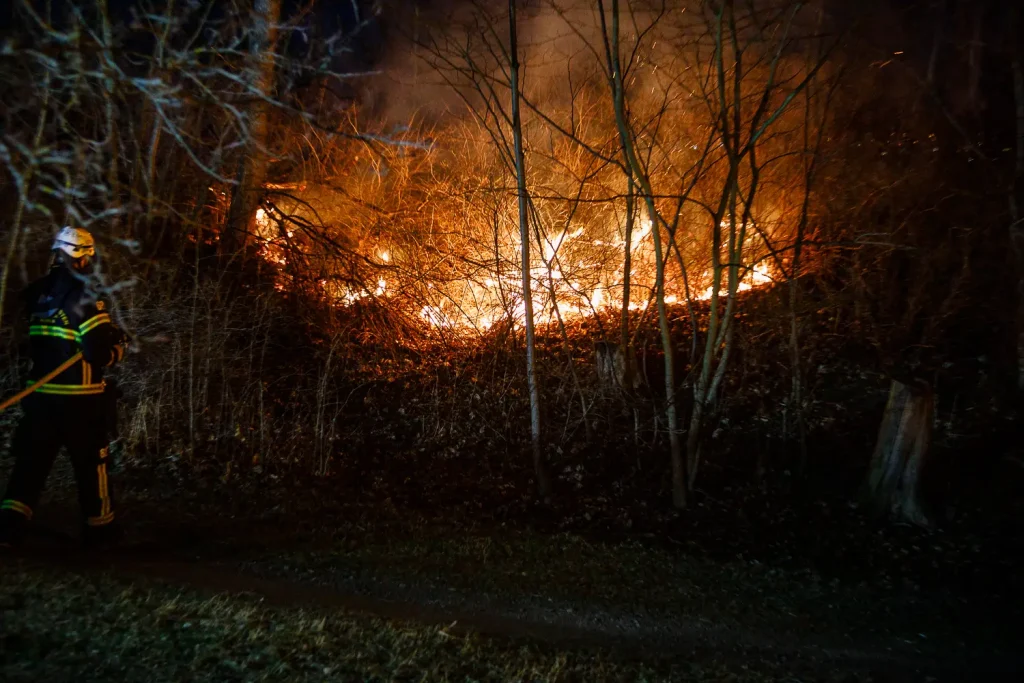 Brand vid Oset badplats