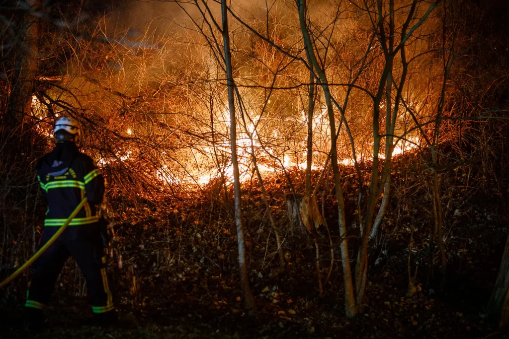Brand vid Oset badplats