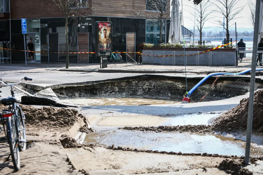Slukhål efter vattenläcka i Jönköping