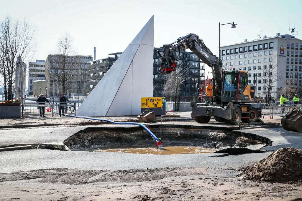 Slukhål efter vattenläcka i Jönköping