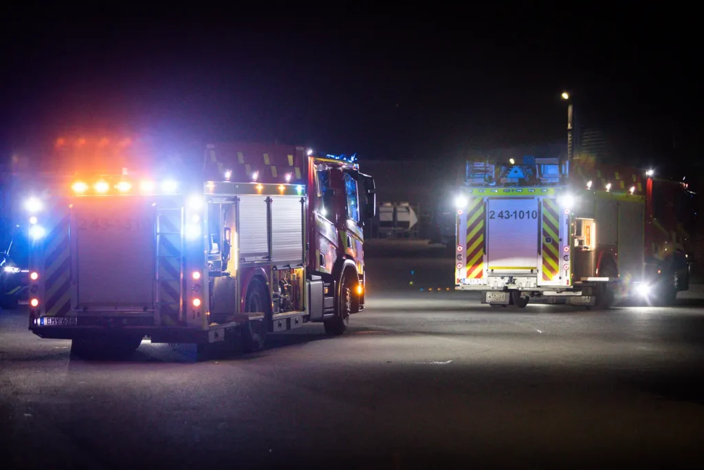 Larm om garagebrand på skärtorsdagskvällen