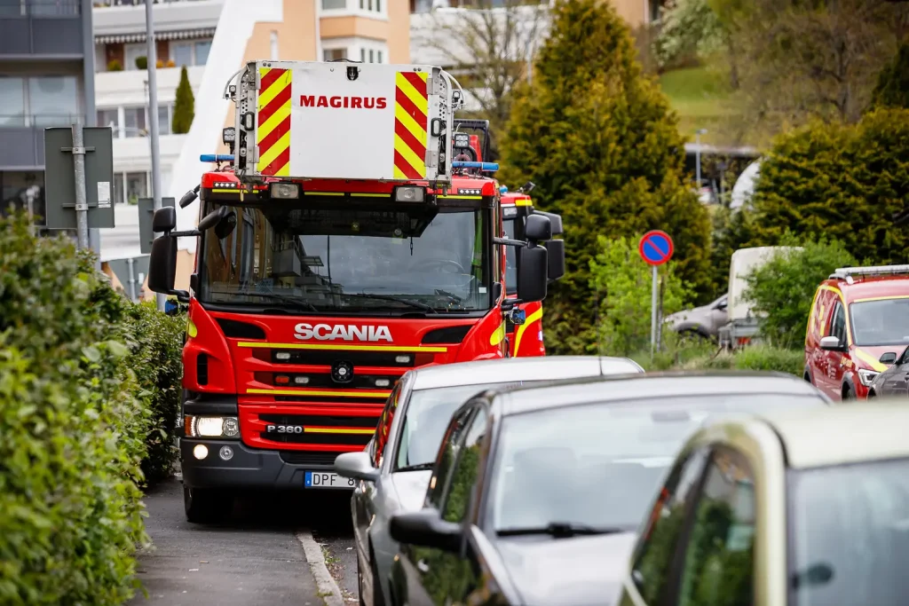 Köksbrand i lägenhet