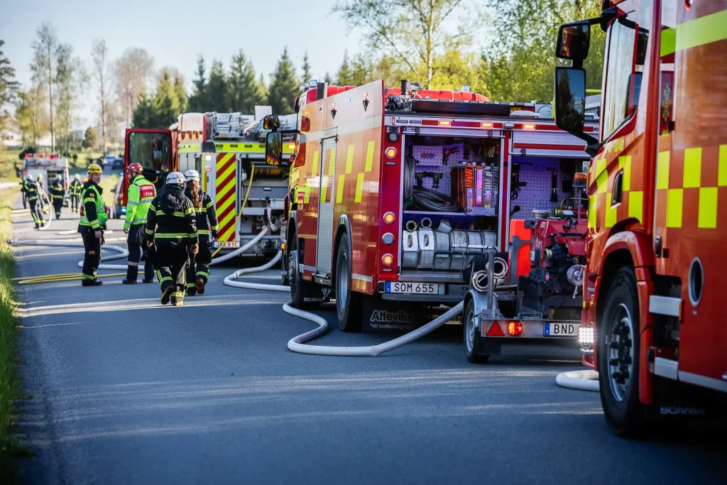 Brand i terrängen vid Lekeryd