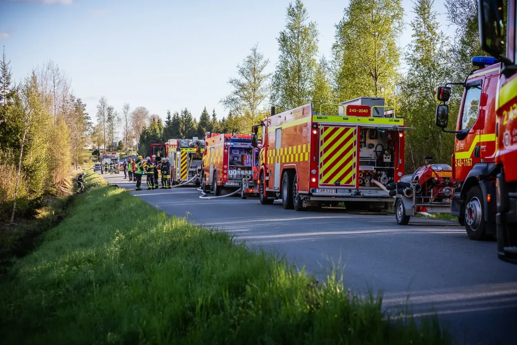 Brand i terrängen vid Lekeryd