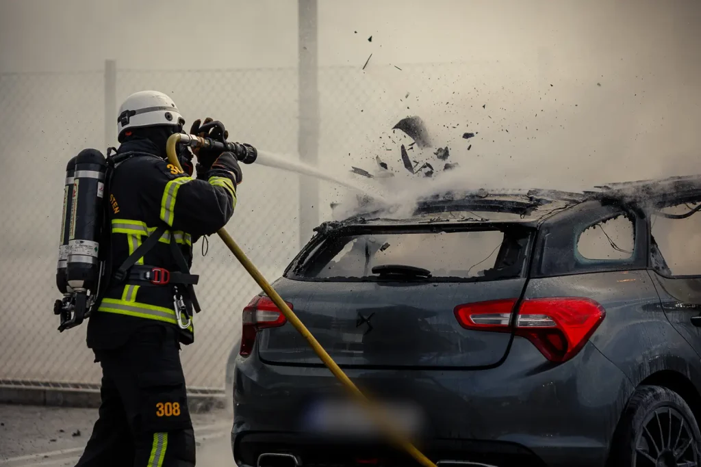 Bilbrand på Rumlaborgsgatan