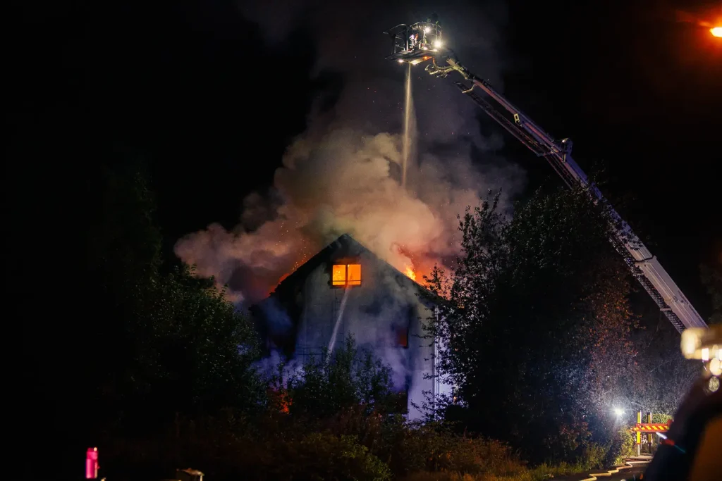Brand i hus i Malmbäck