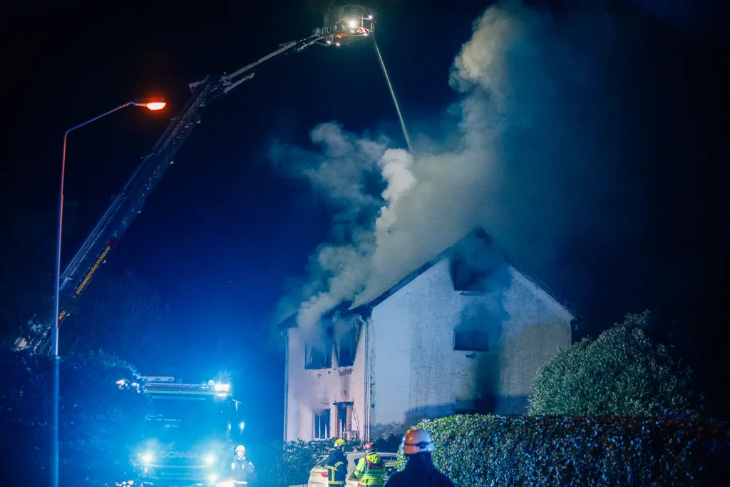 Brand i hus i Malmbäck
