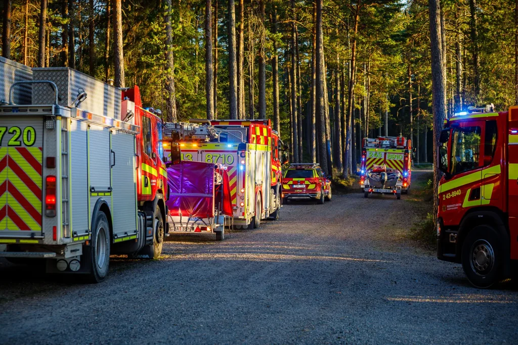 Räddningstjänst, utryckning på terrängbrand