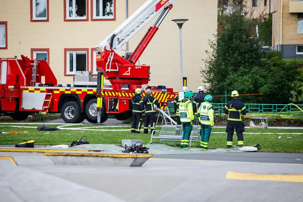 Brand i flerfamiljshus i Nässjö
