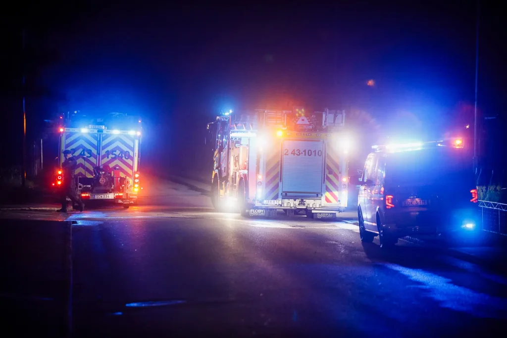 Brand i lägenhet i Taberg