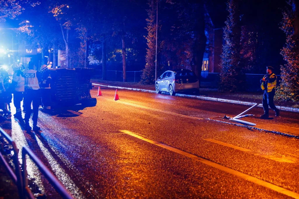 Fyrhjuling i trafikolycka