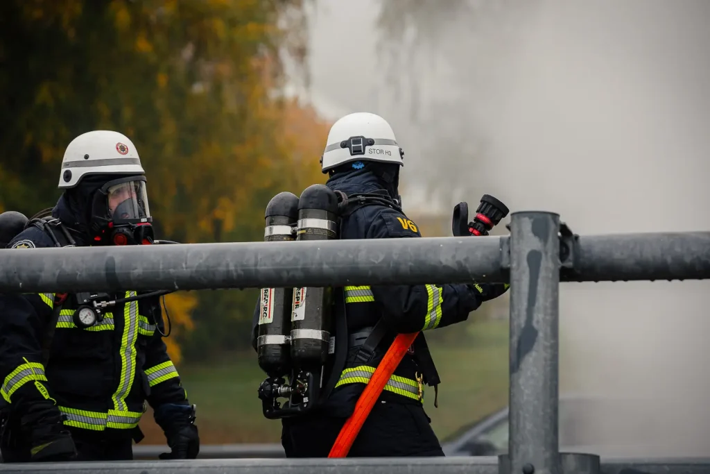 Rökutveckling från lastbil på E4