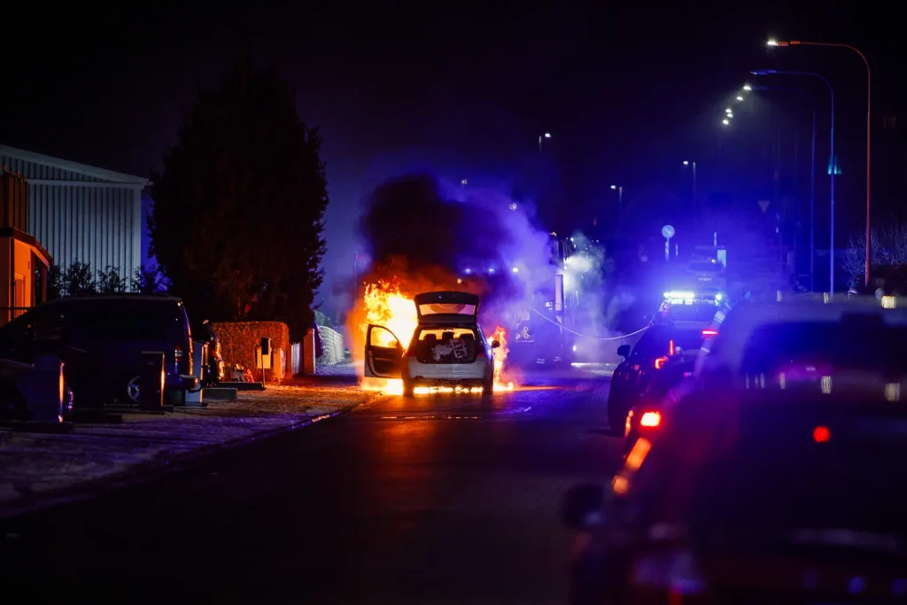 Bilbrand i Huskvarna