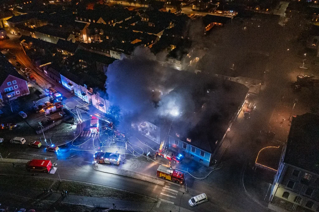 Lägenhetsbrand i centrala Eksjö