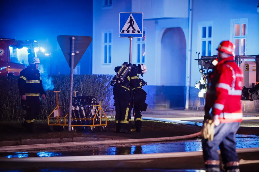 Lägenhetsbrand i centrala Eksjö