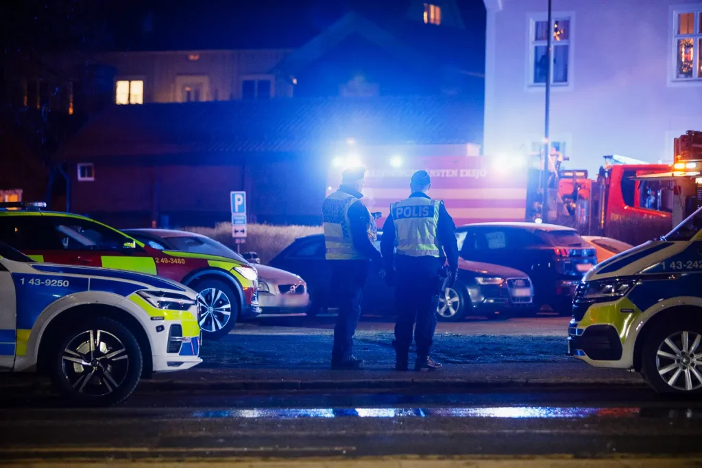 Lägenhetsbrand i centrala Eksjö