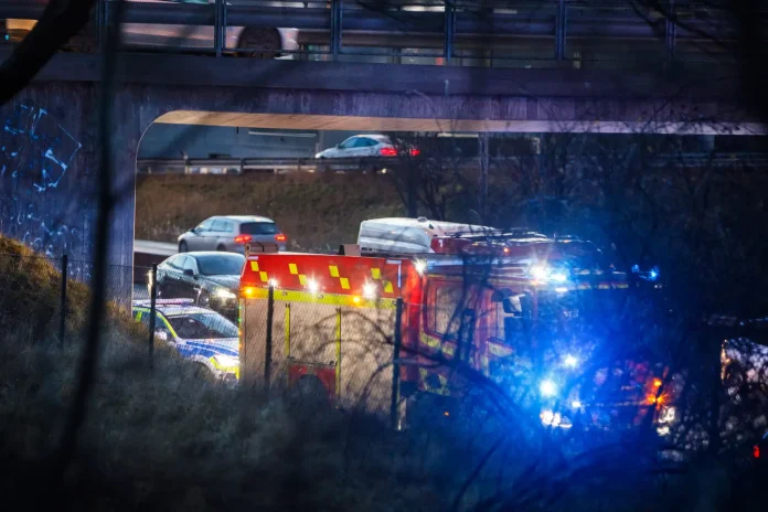 Trafikolycka på E4 vid Österängen