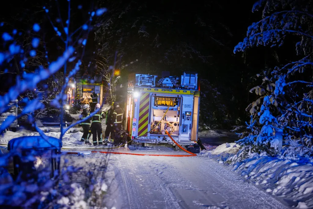 Brand i stuga