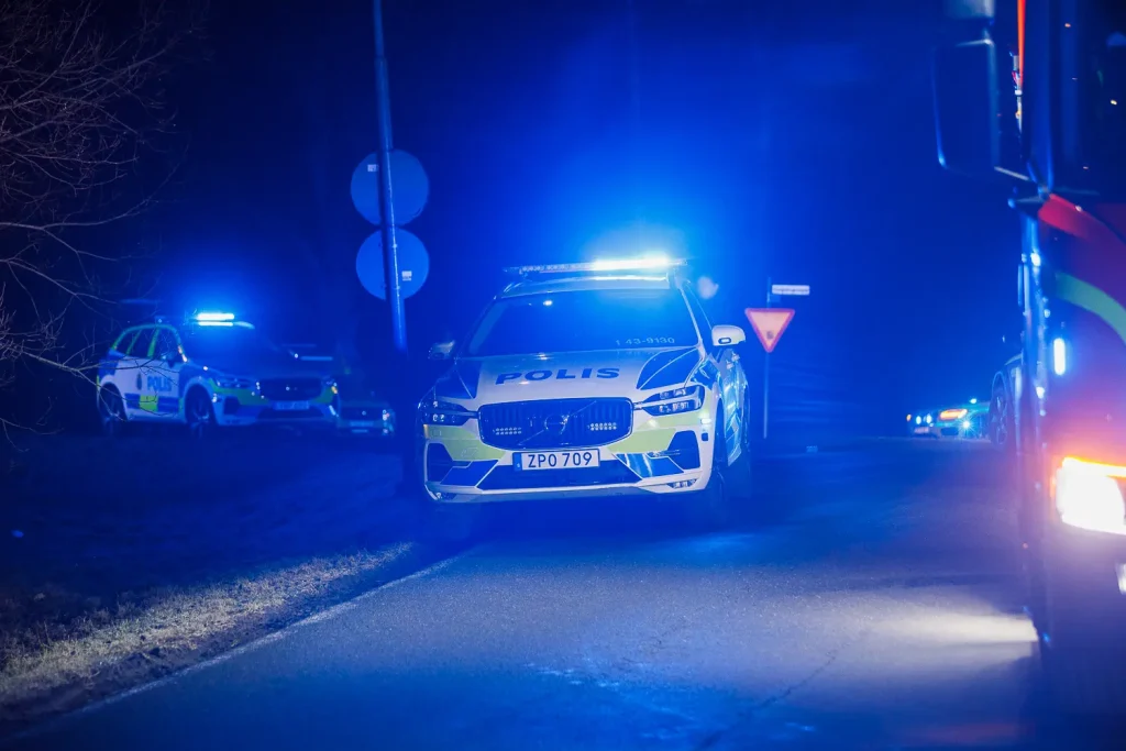 Kolonistuga i brand vid Österängen