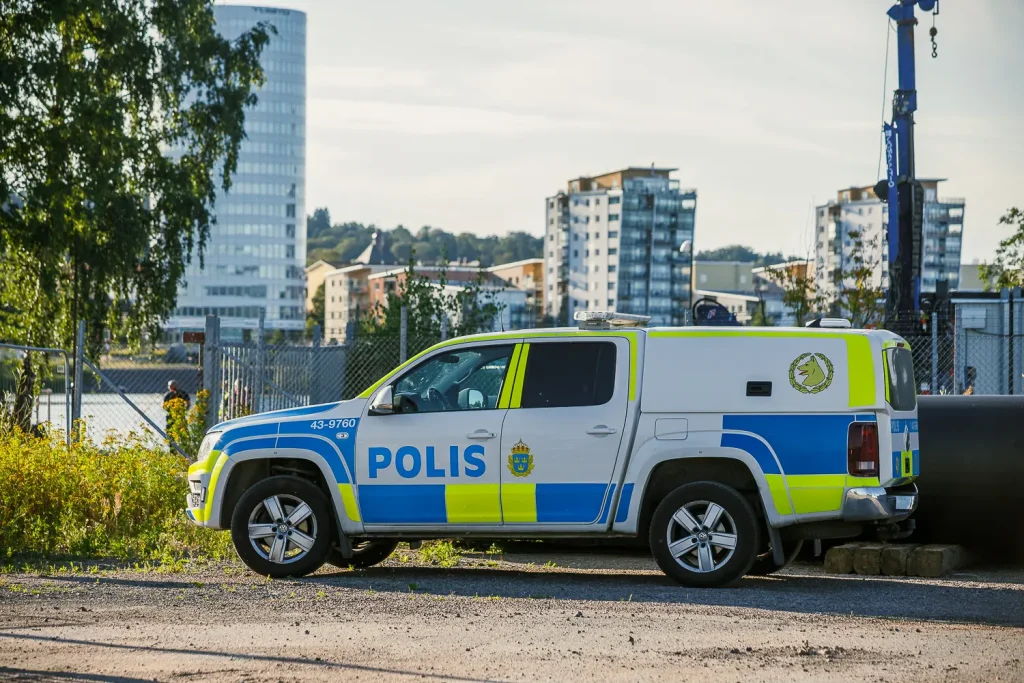 Polis vid södra Munksjön i Jönköping