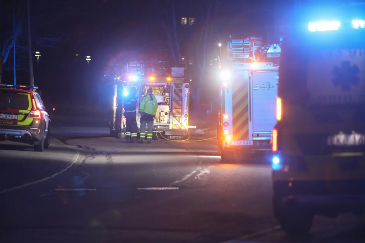 Utryckning till brand på spis