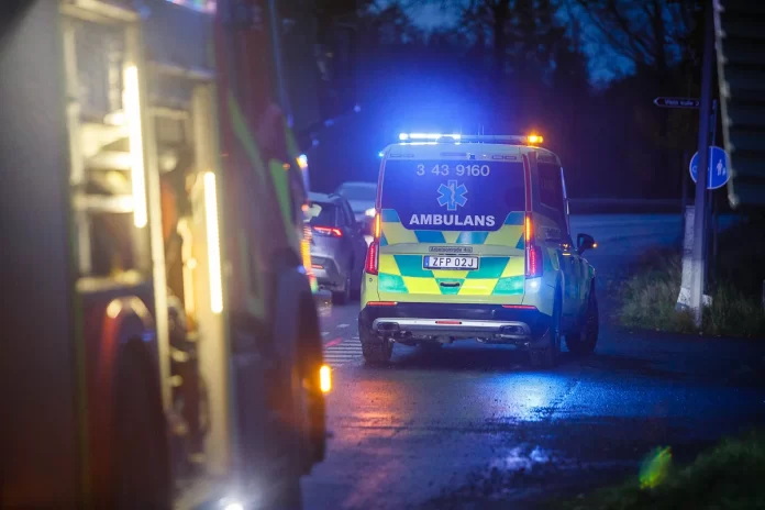 Larm om trafikolycka i Gisebo