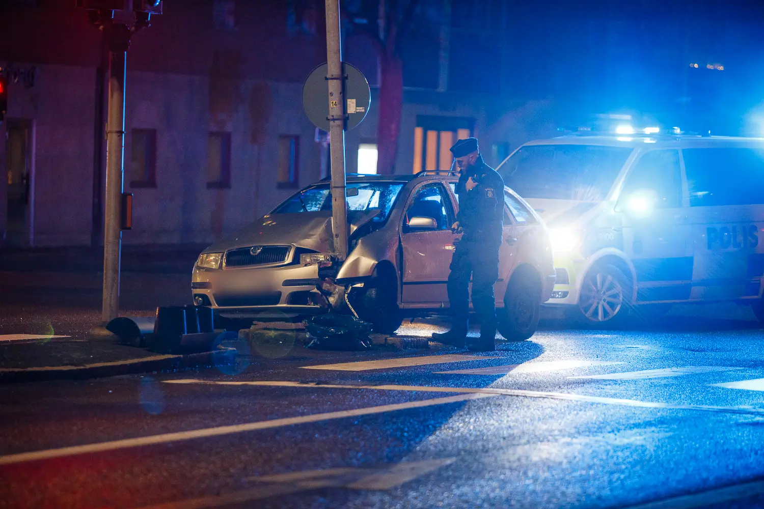 Trafikolycka i korsningen  Klostergatan och Kungsgatan