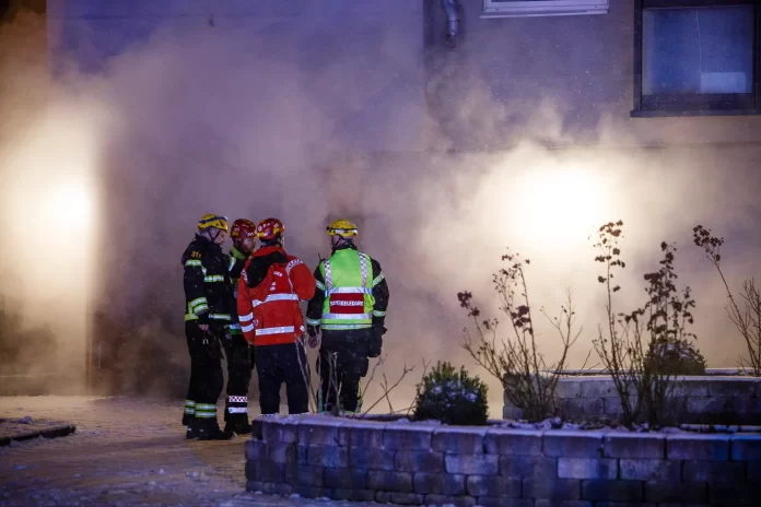 Källarbrand i bostadshus