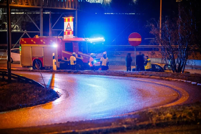 Trafikolycka på E4:an vid Österängen