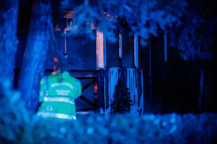 Brand i villa i Taberg