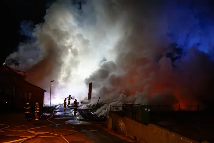 Brand i Mariannelund - lada totalförstörd
