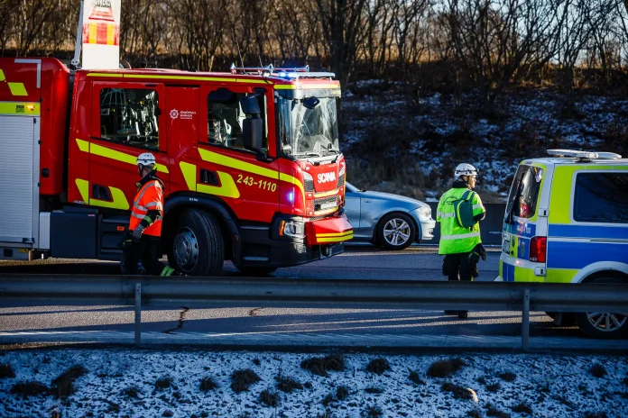 Trafikolycka på E4 i Jönköping orsakade köer