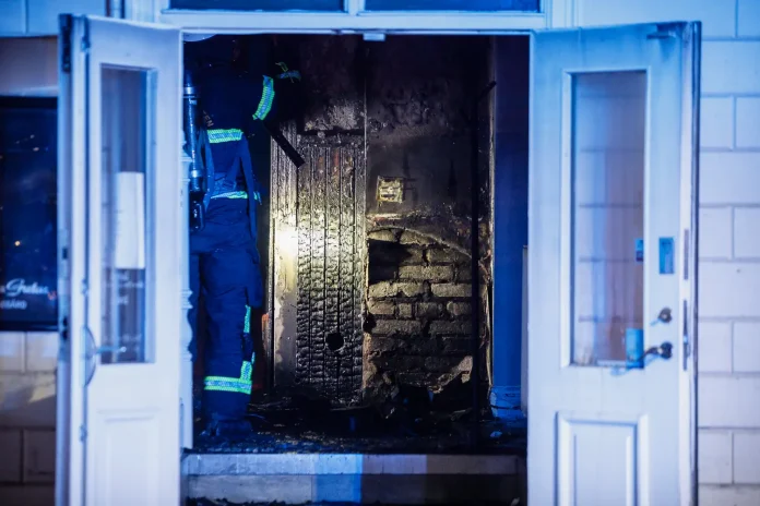 Larm om brand i restaurang
