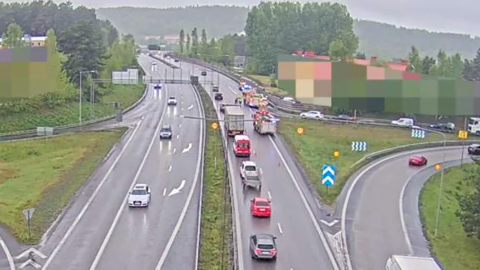Motorcykelolycka vid trafikplats Ljungarum