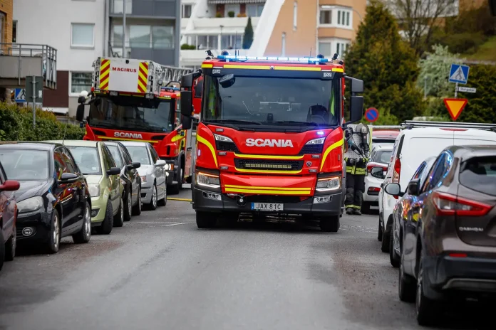 Köksbrand i lägenhet