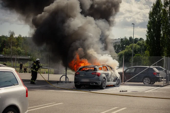 Bilbrand på Rumlaborgsgatan