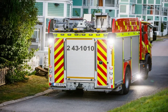 Larm om brand på Oxhagsgatan