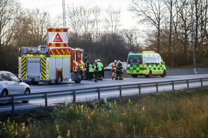 Trafikolycka på E4 - köer efter krock vid Solåsen
