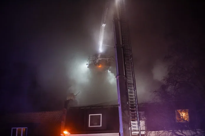 Lägenhetsbrand i centrala Eksjö