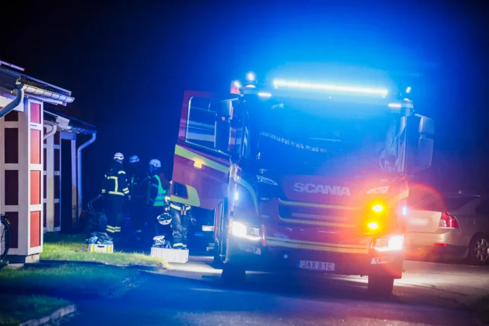 Brand i radhus vid A6-området i Jönköping