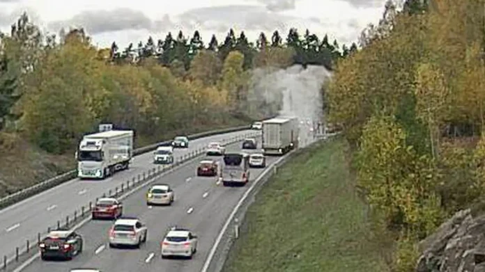 Befarad lastbilsbrand i Göteborgsbacken